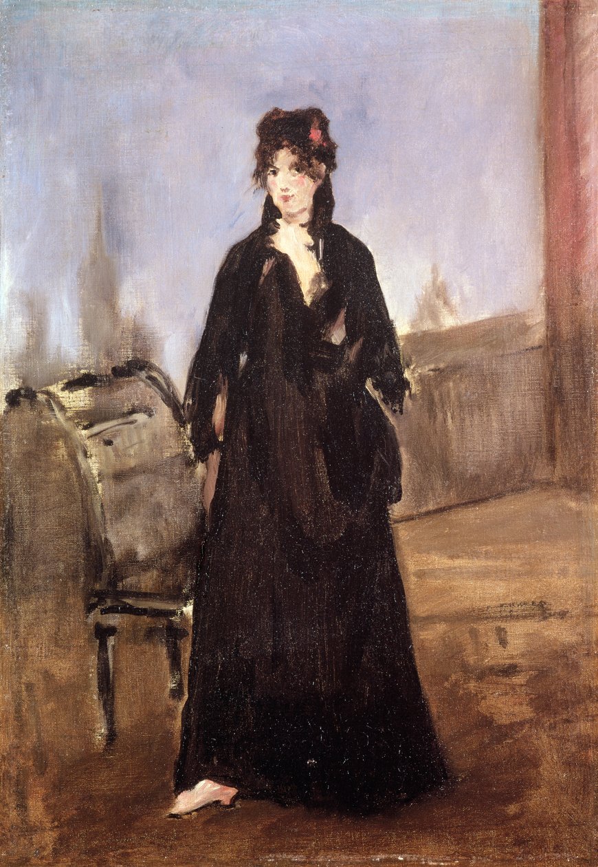 Berthe Morisot (1841-95) portréja rózsaszín cipőben, 1872 alkotó: Édouard Manet
