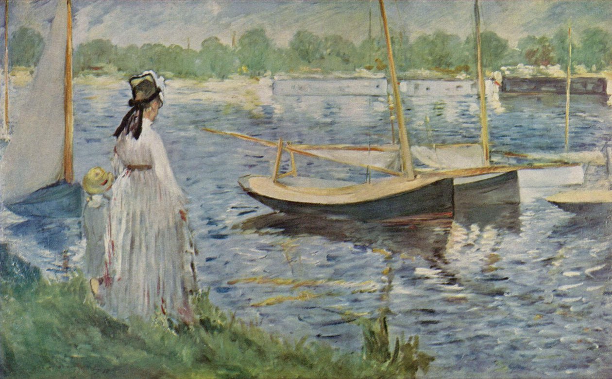 A Szajna partja Argenteuilben alkotó: Édouard Manet