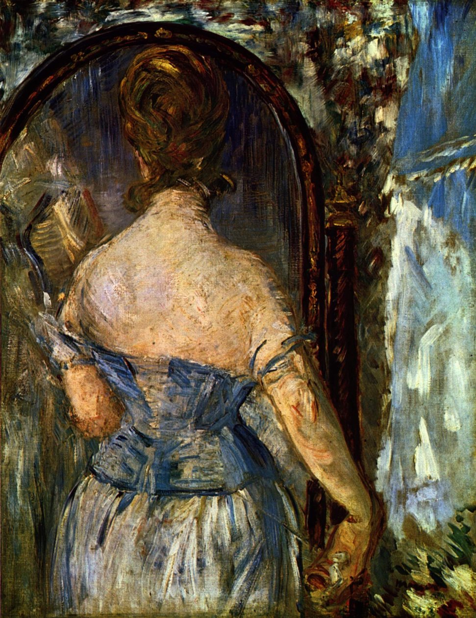 A tükör előtt alkotó: Édouard Manet