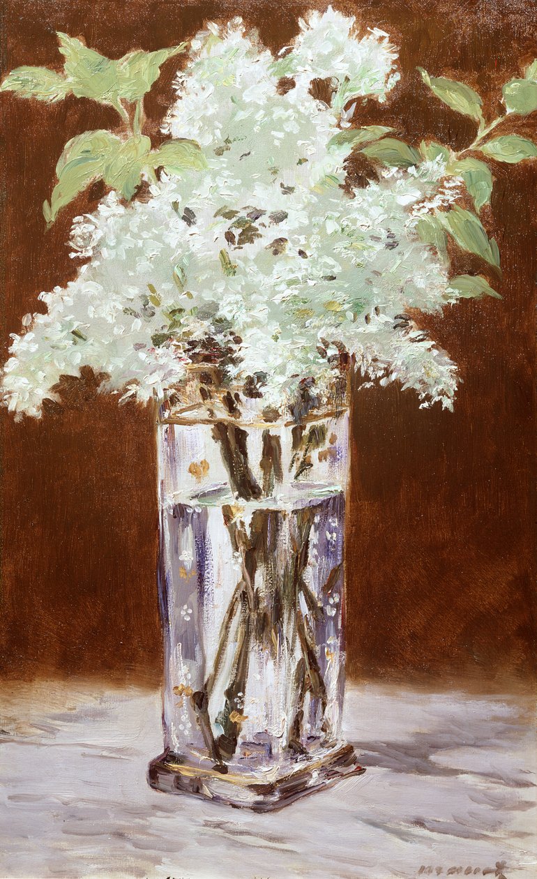 Fehér lila kristályvázában, 1882 alkotó: Édouard Manet