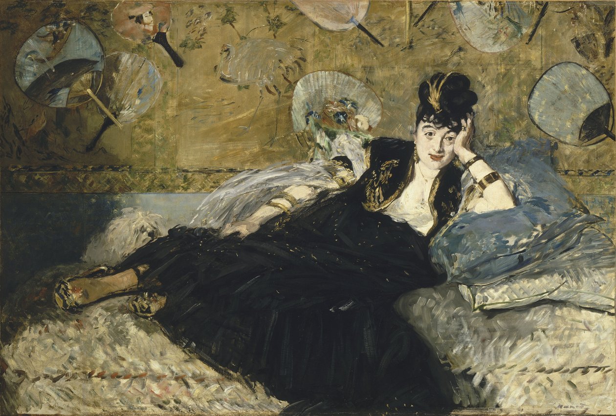Nő rajongókkal alkotó: Édouard Manet