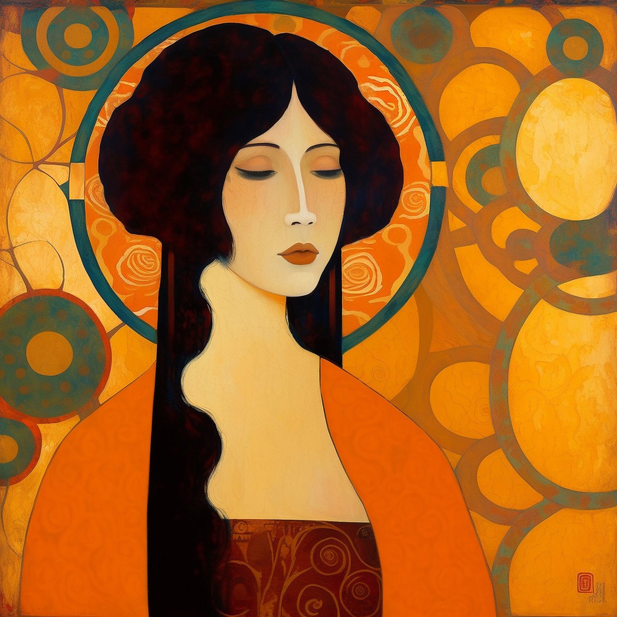 Abstract portrait of a beautiful attractive asian woman, Wall Art | Canvas Prints alkotó: F. Abderrahim