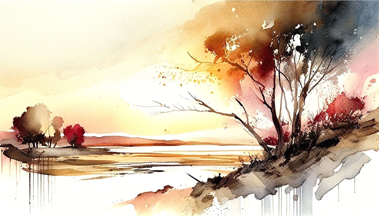 Nature & landscape Abstract horizontal painting, wall Art print on demand alkotó: F. Abderrahim
