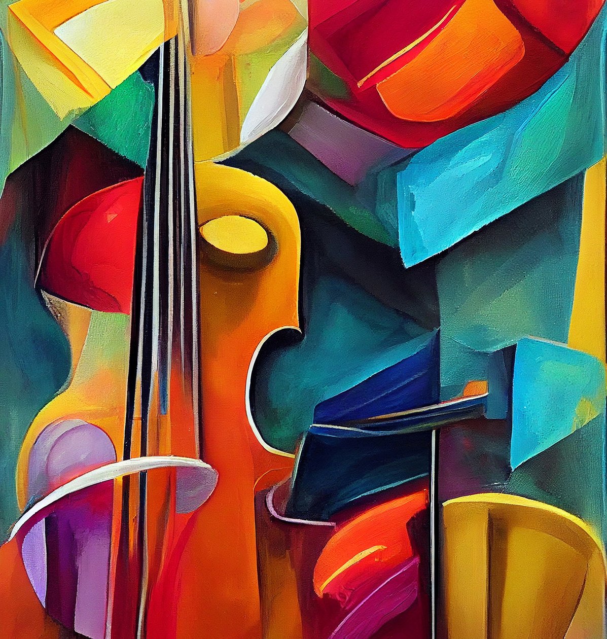 Symphony Painting of Violin, Printable digital Art alkotó: F. Abderrahim