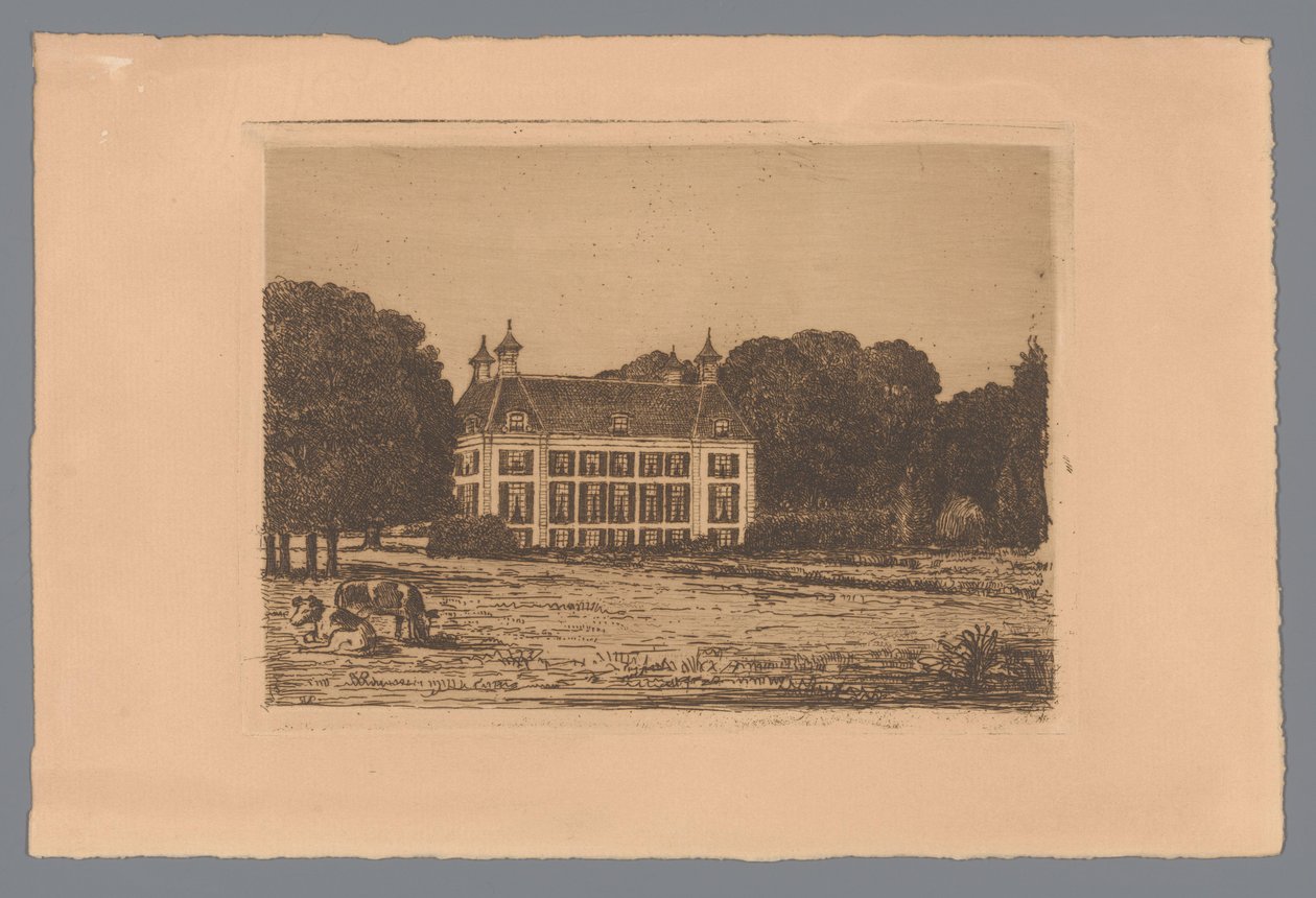 Kilátás a Landgoed Waterland rétről alkotó: jonkheer Barthold Willem Floris van Riemsdijk
