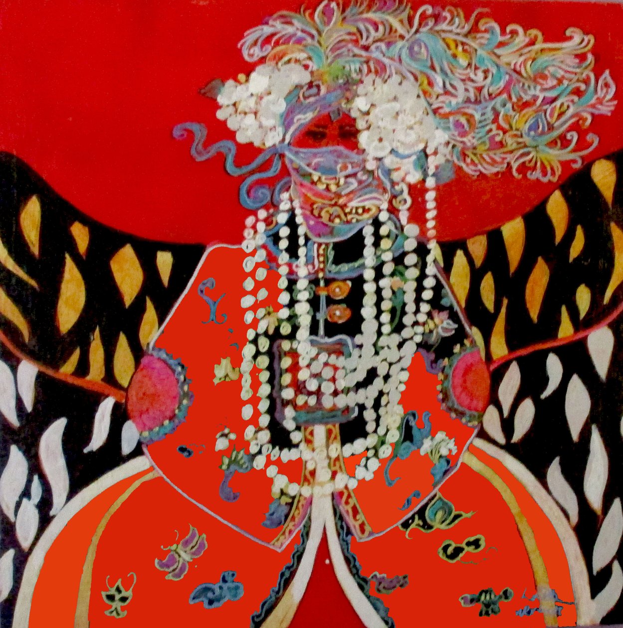 Ethnic woman number 3, 2017 (vegyes technika) alkotó: linda arthurs