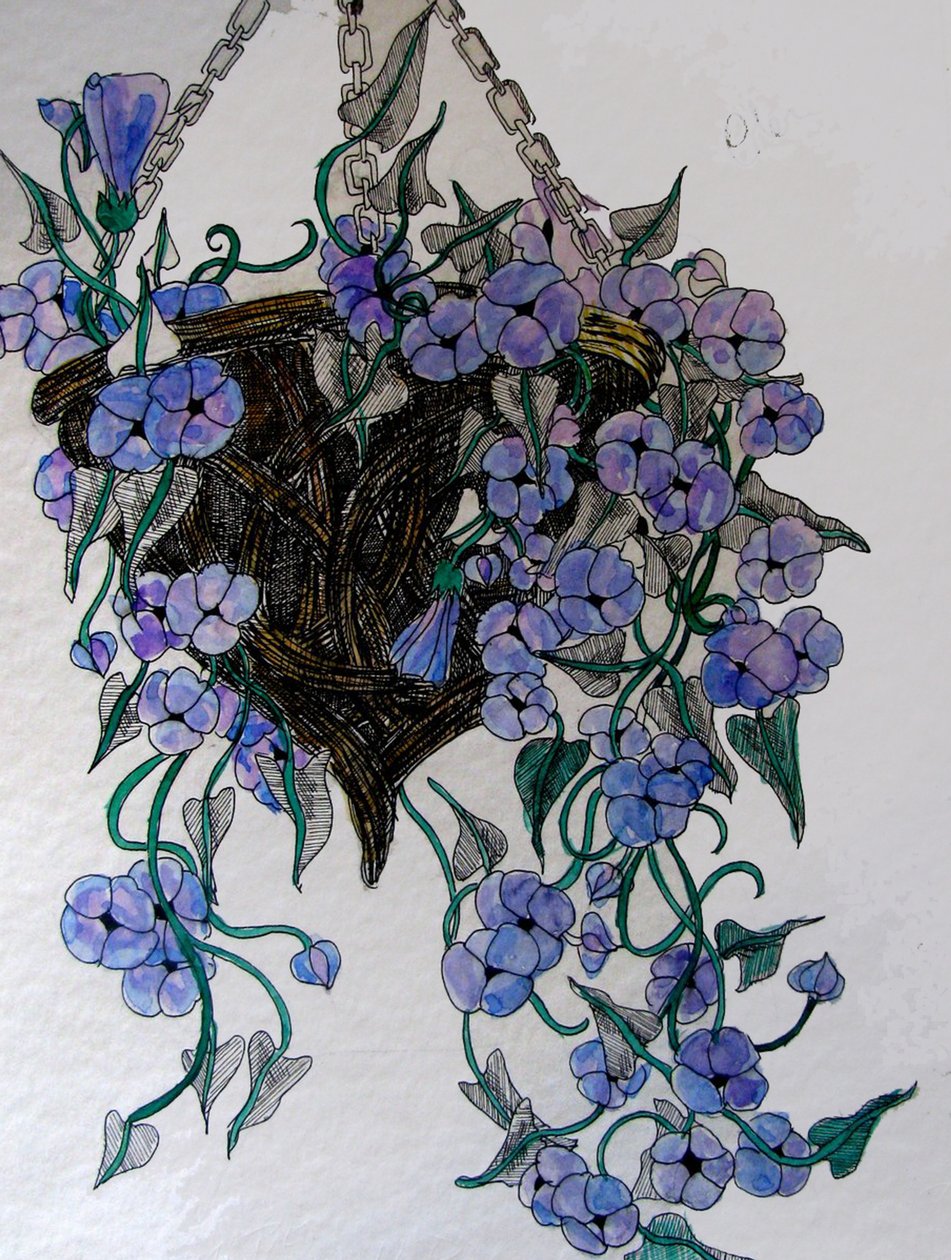 Lógó virágok, 2014 (akvarell, tus) alkotó: linda arthurs
