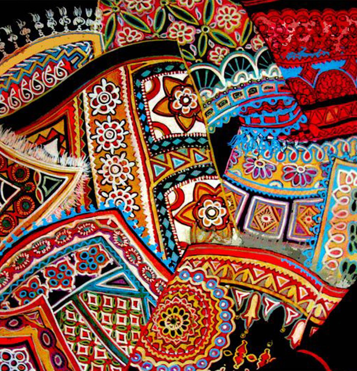 Oriental Fans, 2016 (vegyes) alkotó: linda arthurs