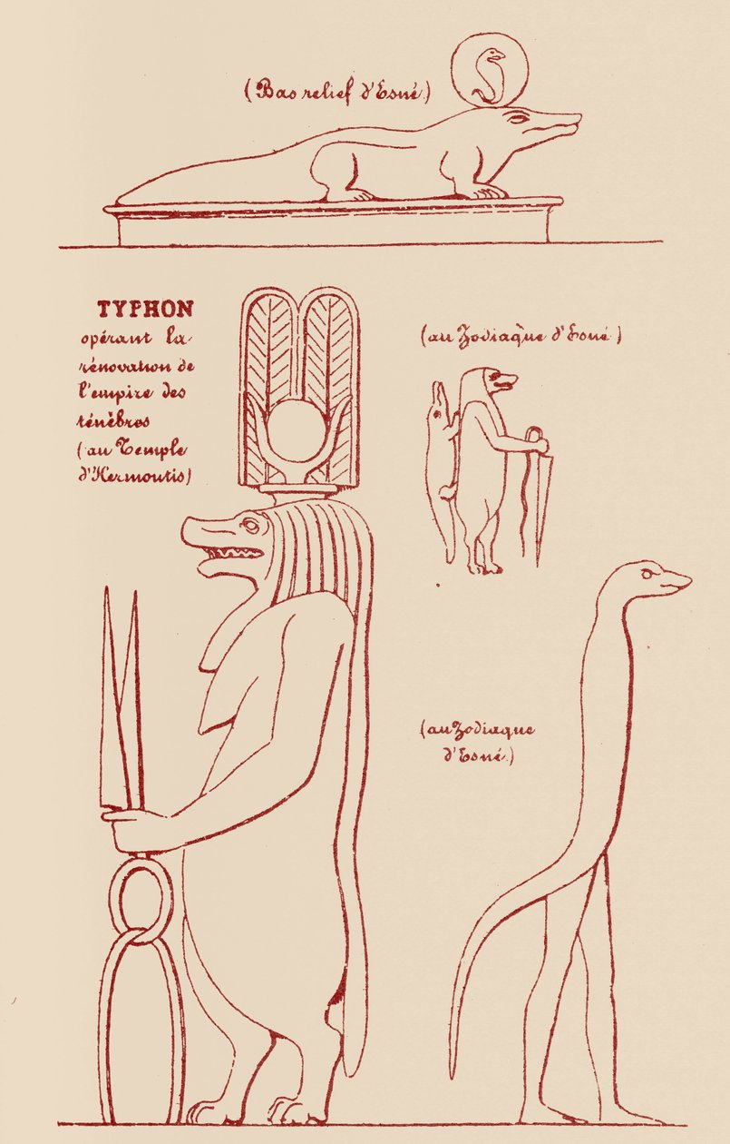 A typhon egyiptomi szimbólumai alkotó: Éliphas after Lévi