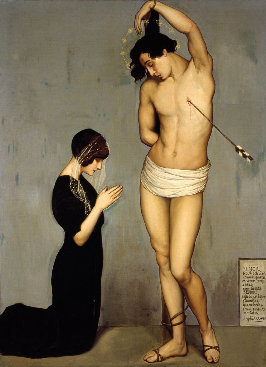 Fogadalmi felajánlás (Szent Sebastian) alkotó: Ángel Zárraga