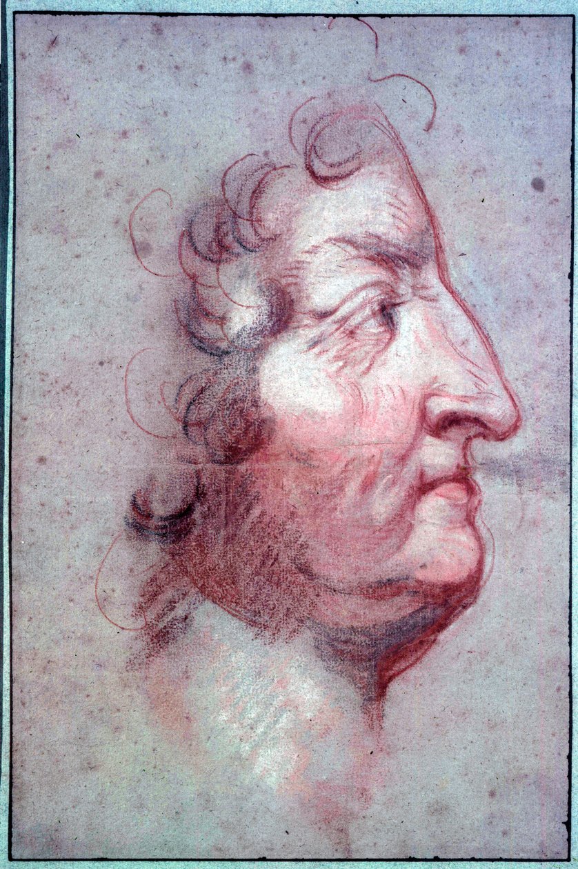 XIV. Lajos francia király profilportréja (1638-1715) Antoine Benoit du Cercle-nek (1632-1717) tulajdonított a la sanguine rajza 17. századi Párizs, Louvre Múzeum alkotó: or Benoit du Cercle Antoine Benoist