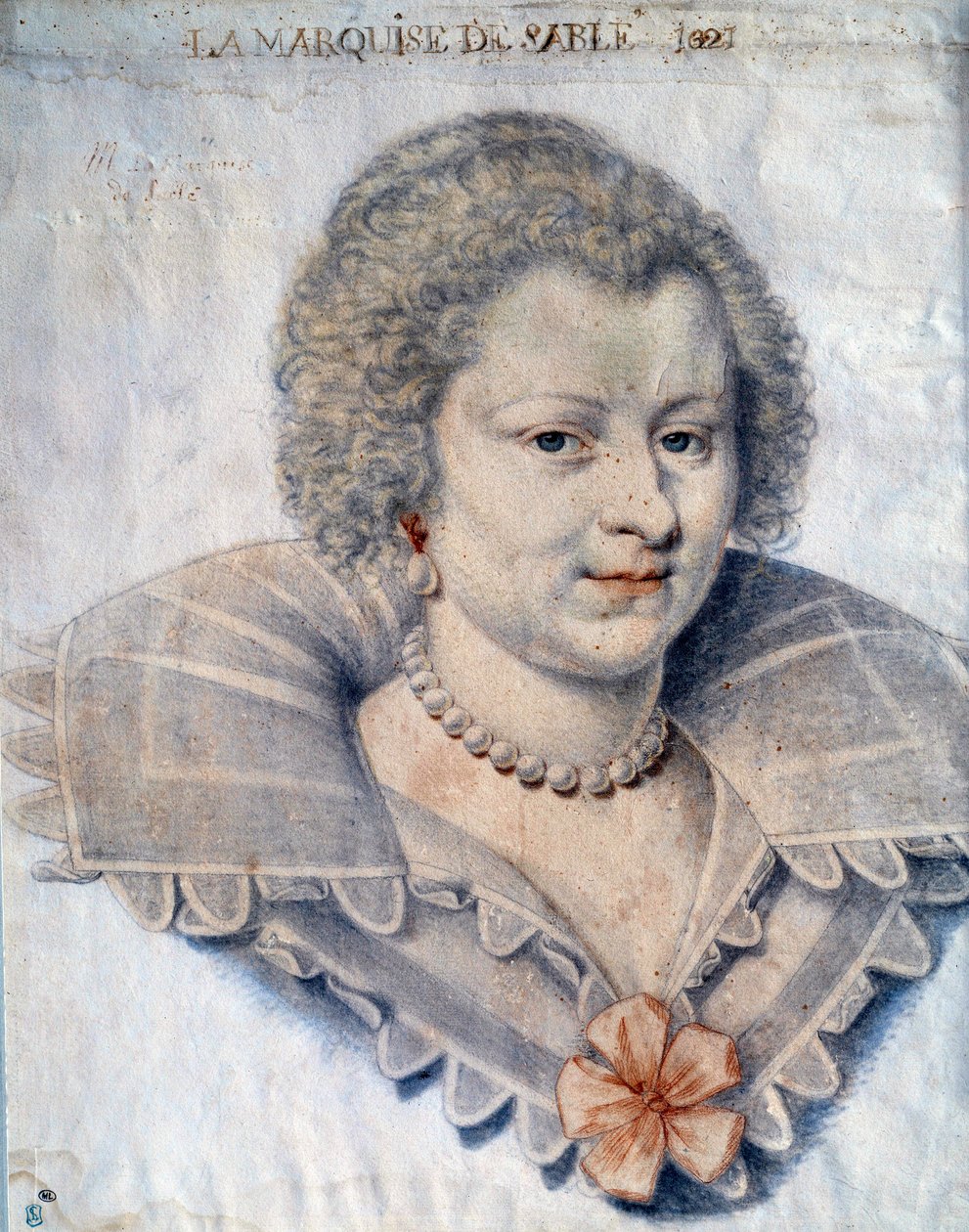 Magdeleine de Souvre, de Sable márkiné (1599-1678), Gilles de Souvres, de Courtenaux márki lányai portréja” Daniel Dumonstier vagy Dumoustier (1574-1646) rajza 17. század Párizs, Musee du Louvre alkotó: or Dumoustier Daniel Dumonstier