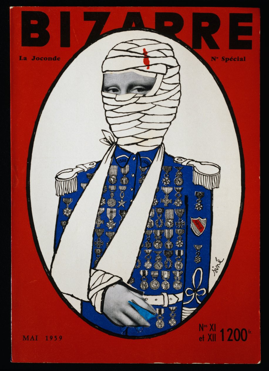 Mona Lisa, a Bizarre magazin különszámának borítója, Párizs, Libreries des Tuileries, 1959. május, Franciaország, 20. század alkotó: Theodore Charles Ange Coquelin