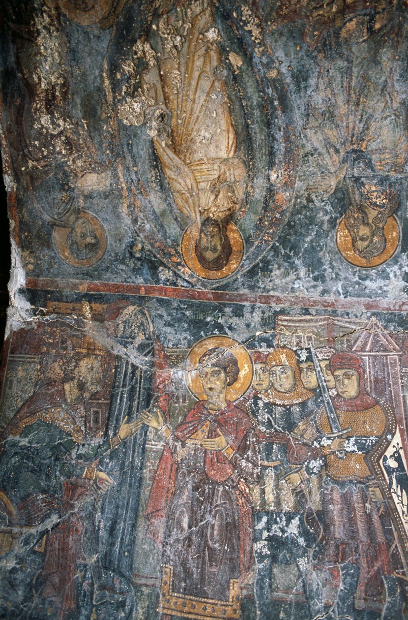 Jelenetek Jézus életéből, Pagomenos festette boltozat az Agios Georgios templomban, Anidri, Kréta, Görögország alkotó: Theodore Charles Ange Coquelin