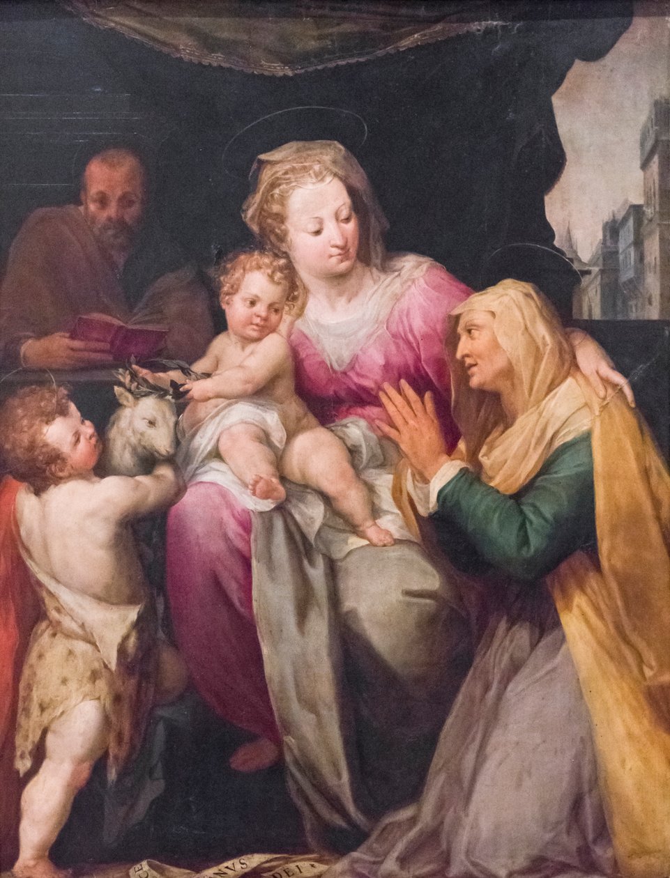 Szent család Szent Annával és Szent Jánossal alkotó: or Wit Peter (c.1548 1628) Witte
