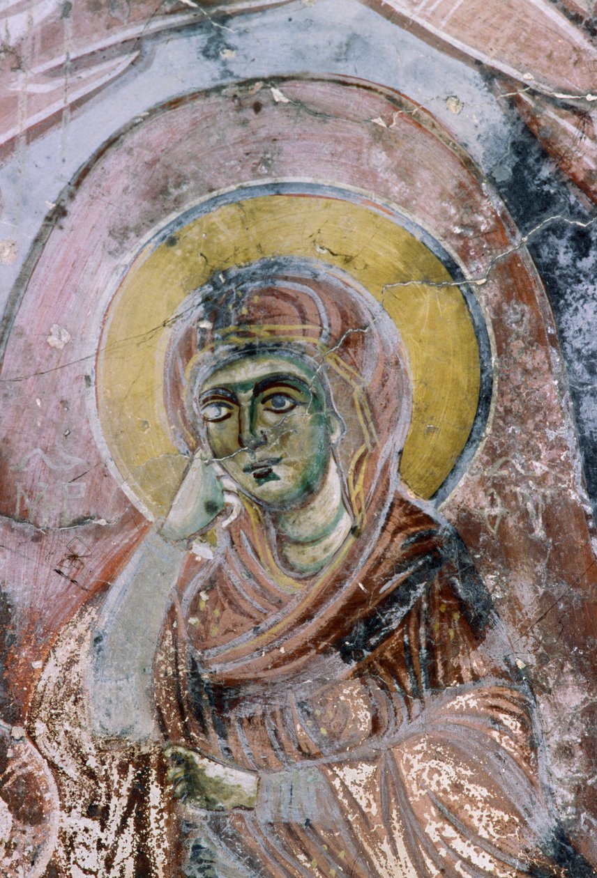 Madonna, freskó az Agios Georgios templomban, Mourne, Kréta, Görögország (fotó) alkotó: Unbekannt Unbekannt