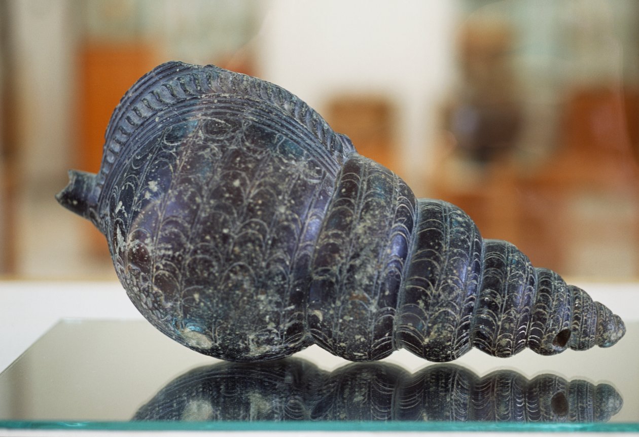 Triton-héj rhyton (rituális edény), Malia palotájából, Kréta, Görögország, Minószi civilizáció alkotó: Unbekannt Unbekannt
