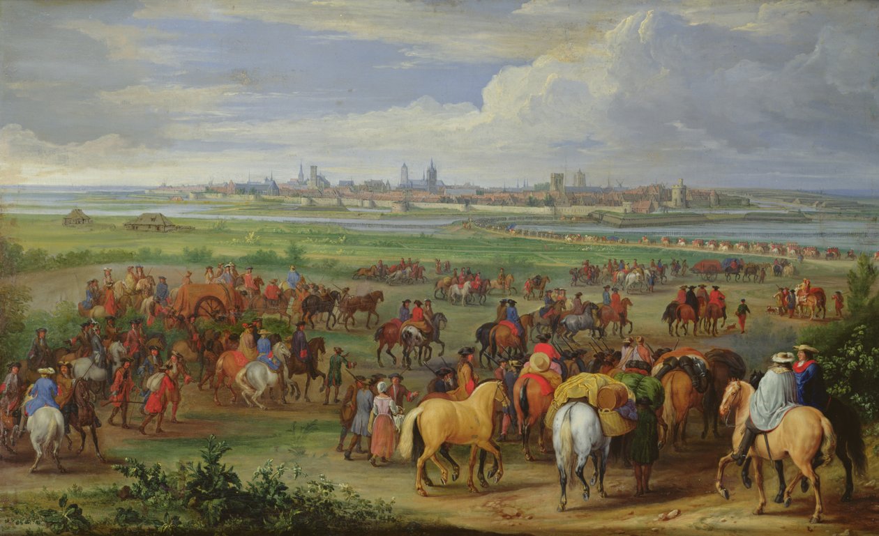 Napóleon (1769-1821) és csapatai a sivatagban az egyiptomi hadjárat alatt, illusztráció G. Montorgueil „Bonaparte” című művéből, 1910 alkotó: Jacques Marie Gaston Onfray de Breville (Job)