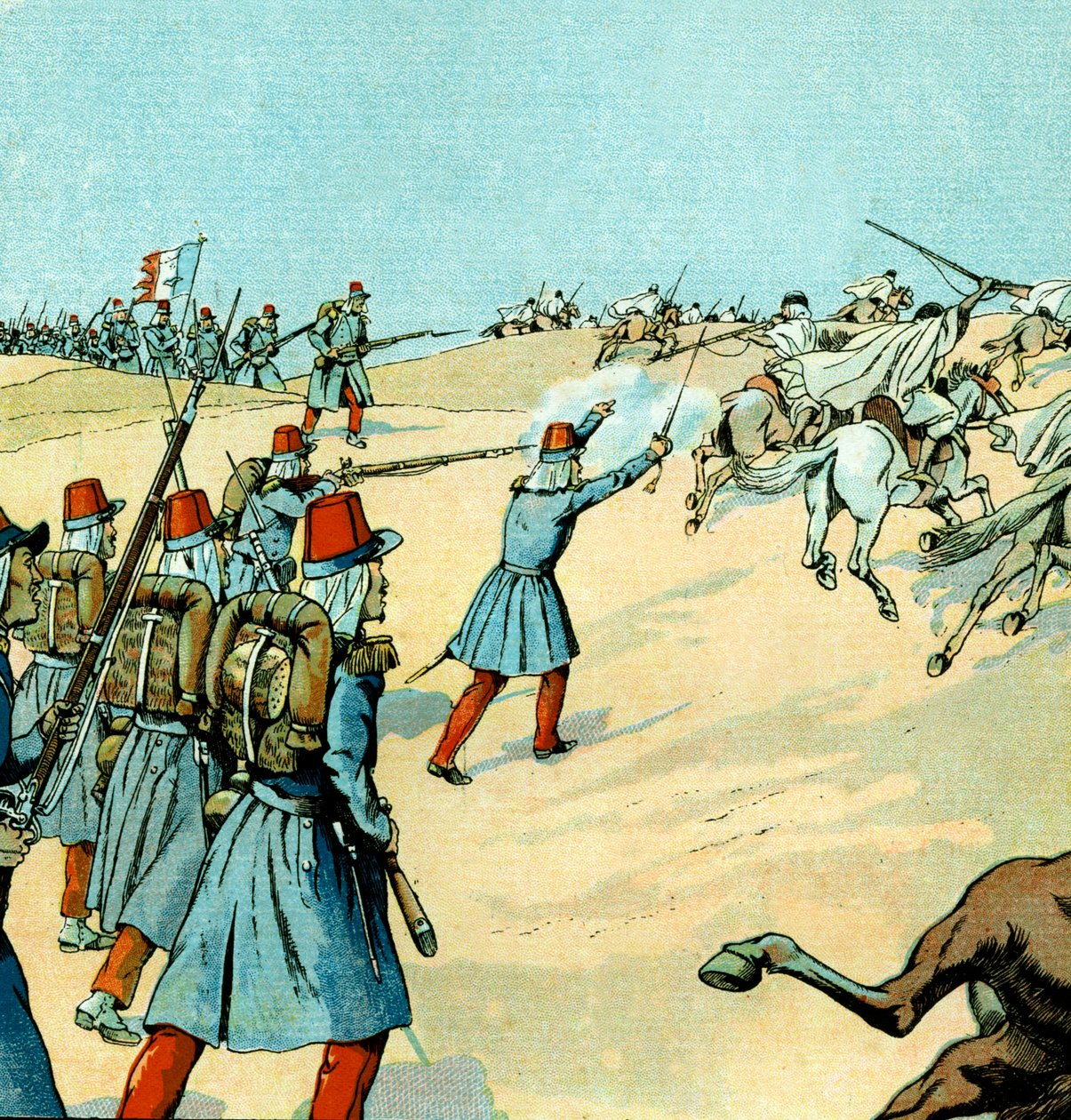 Algéria meghódítása a francia hadsereg által 1830-ban alkotó: pseudonym for Onfray de Breville Jacques Job
