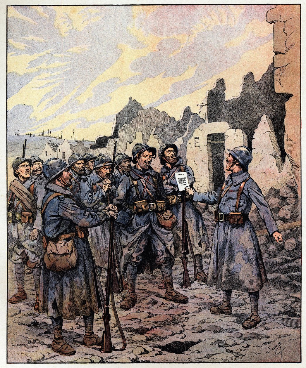 Bátorság! Megszerezzük őket! Philippe Petain tábornok (1856-1951) február 27-én alkotó: pseudonym for Onfray de Breville Jacques Job
