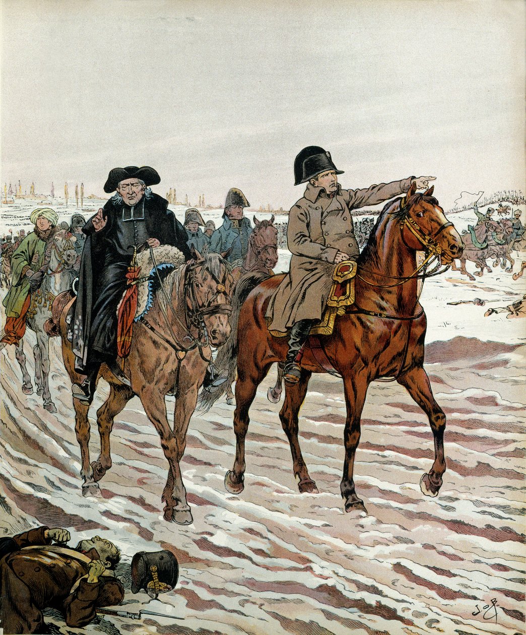 A francia hadjárat során, a brienne-i csata után január 29-én alkotó: pseudonym for Onfray de Breville Jacques Job