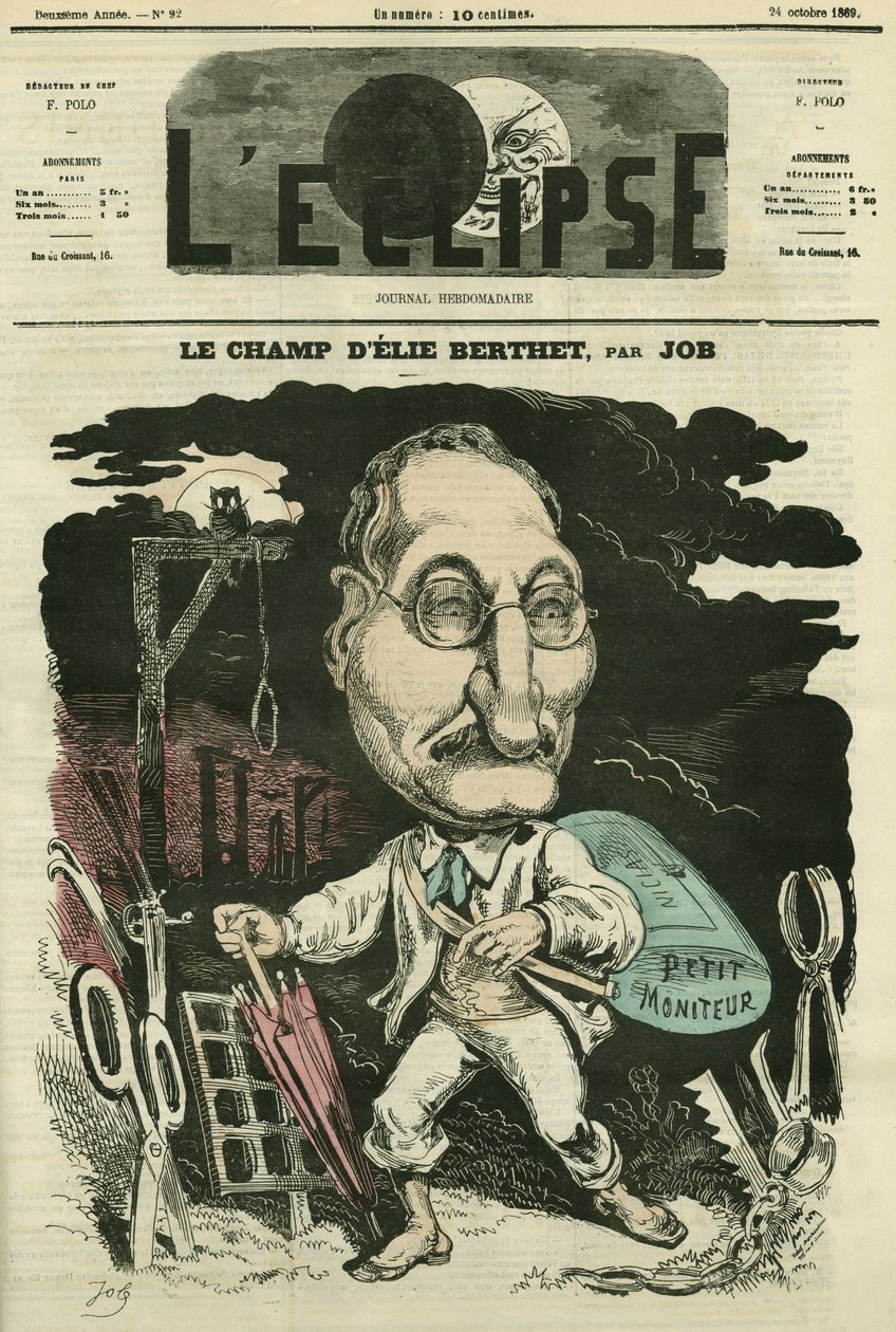 Elie Berthet, francia levélember. Borító a "" L