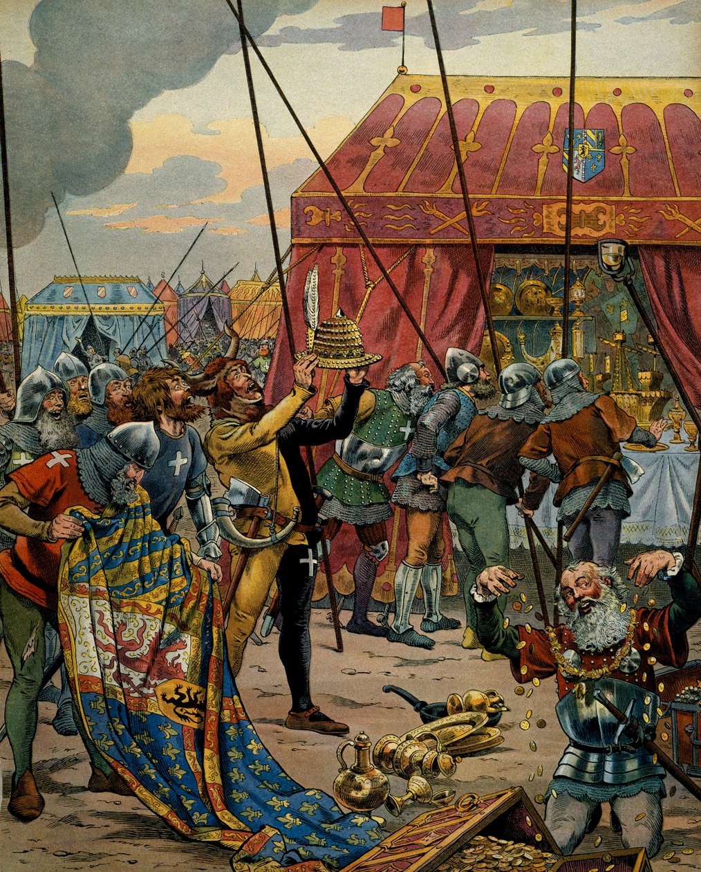 Franciaország története a középkorban (középkor): A svájciak megragadják Temeraire Károly (1433-1477), burgundi herceg vagyonát az unokacsata után, aki látta a szövetségesek, Lajos szövetségeseinek győzelmét. Franciaország XI Cha felett alkotó: pseudonym for Onfray de Breville Jacques Job