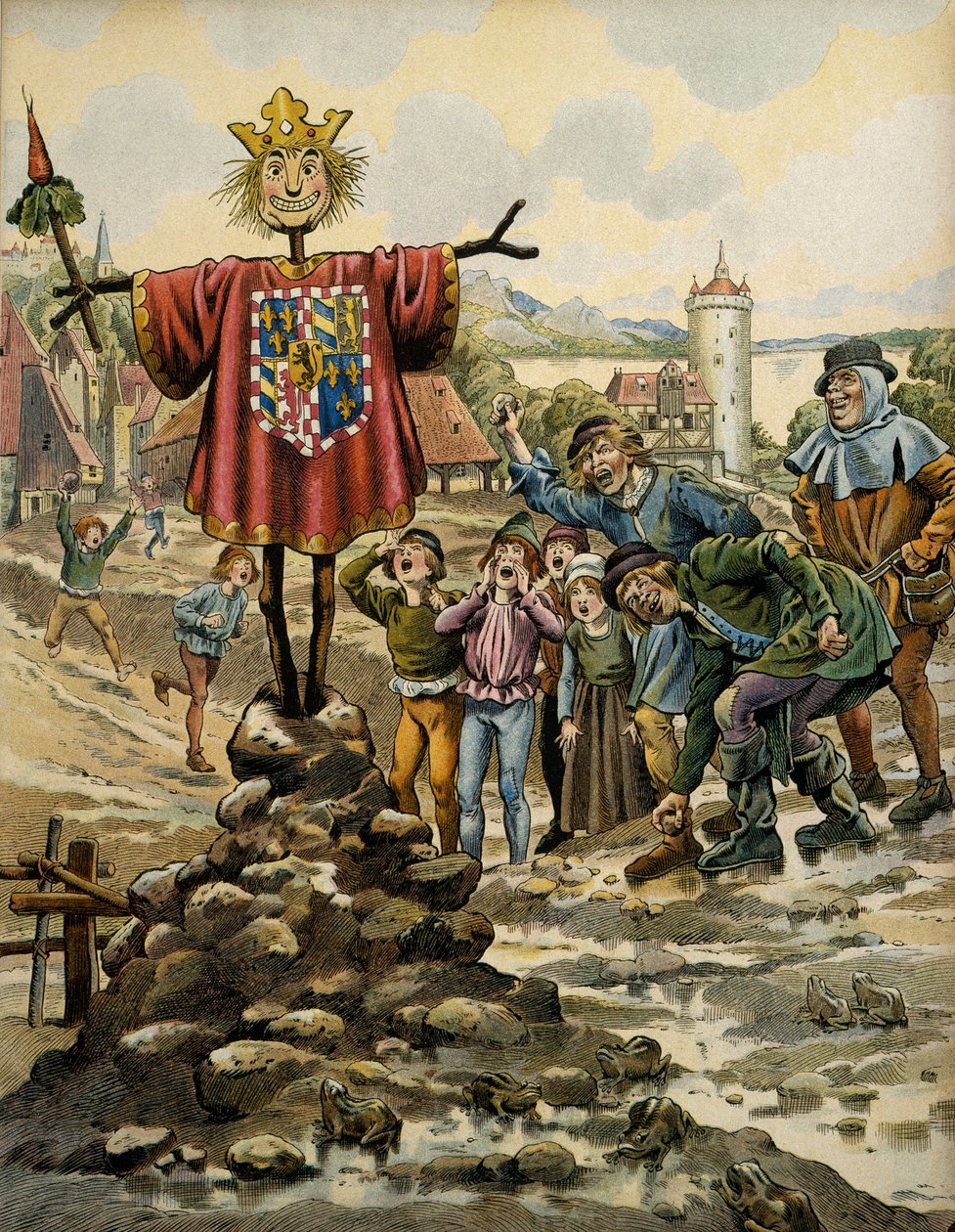 Franciaország története a középkorban (középkor): Dinant lakói madárijesztőt készítettek Charolais grófja (akkor Charles Le Temeraire) karjaival, aki 1466. augusztus 25-én megrohamozta a várost. Jacques Marie Gaston, Onfray de Brevil illusztrációja alkotó: pseudonym for Onfray de Breville Jacques Job