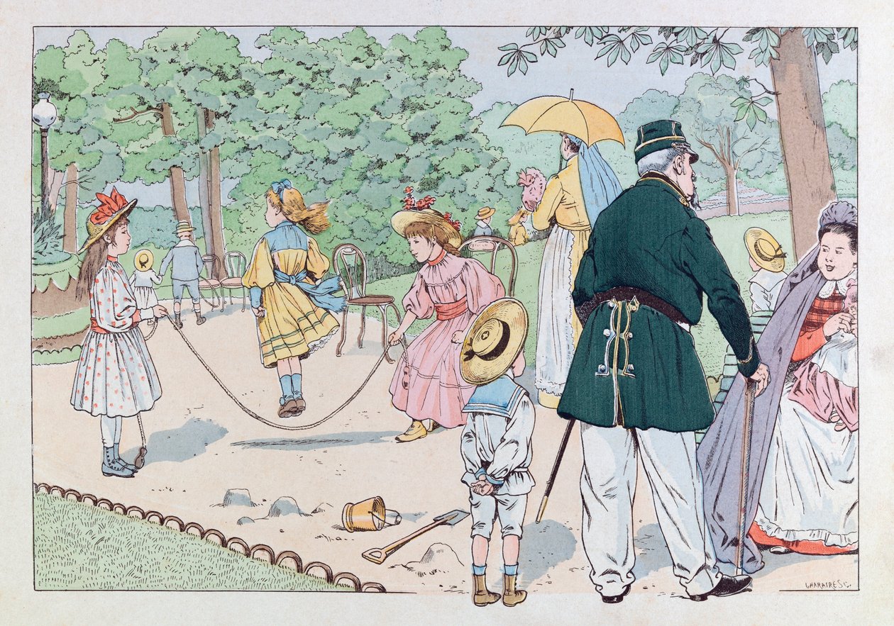 Jacques Marie Gaston Onfray de Breville az állásban (1858-1931); Illusztráció a „” Les epees de France”” könyvből: A tér őre a 19. században; Coll, rész alkotó: pseudonym for Onfray de Breville Jacques Job