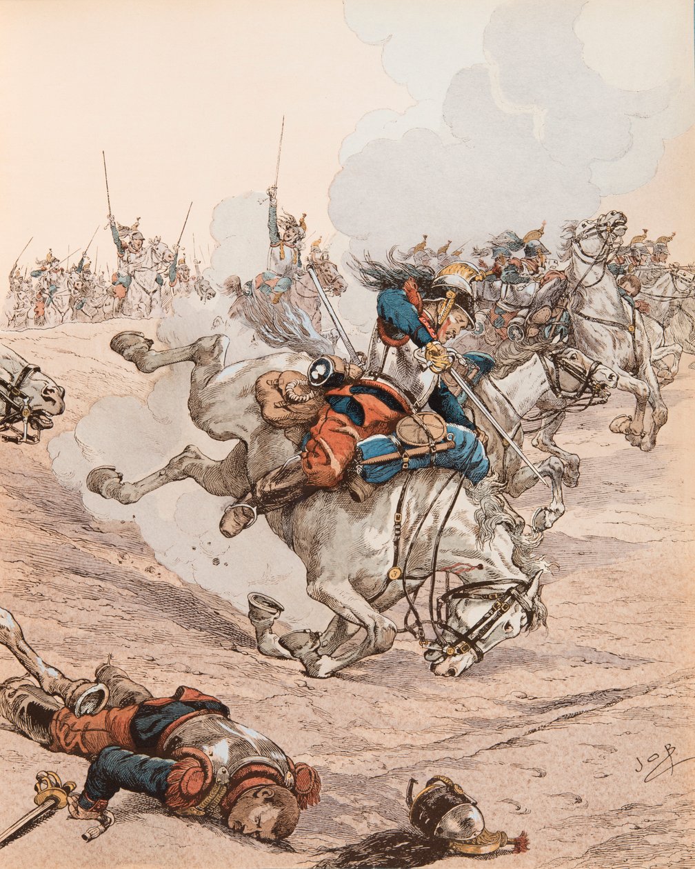 Jacques Marie Gaston Onfroy de Breville dit JOB (1858-1931) – A csatahajók megbízatása az 1870-es Reichshoffen-i (vagy Fréeschwiller Woerth-i) csatában, Magángyűjtemény alkotó: pseudonym for Onfray de Breville Jacques Job