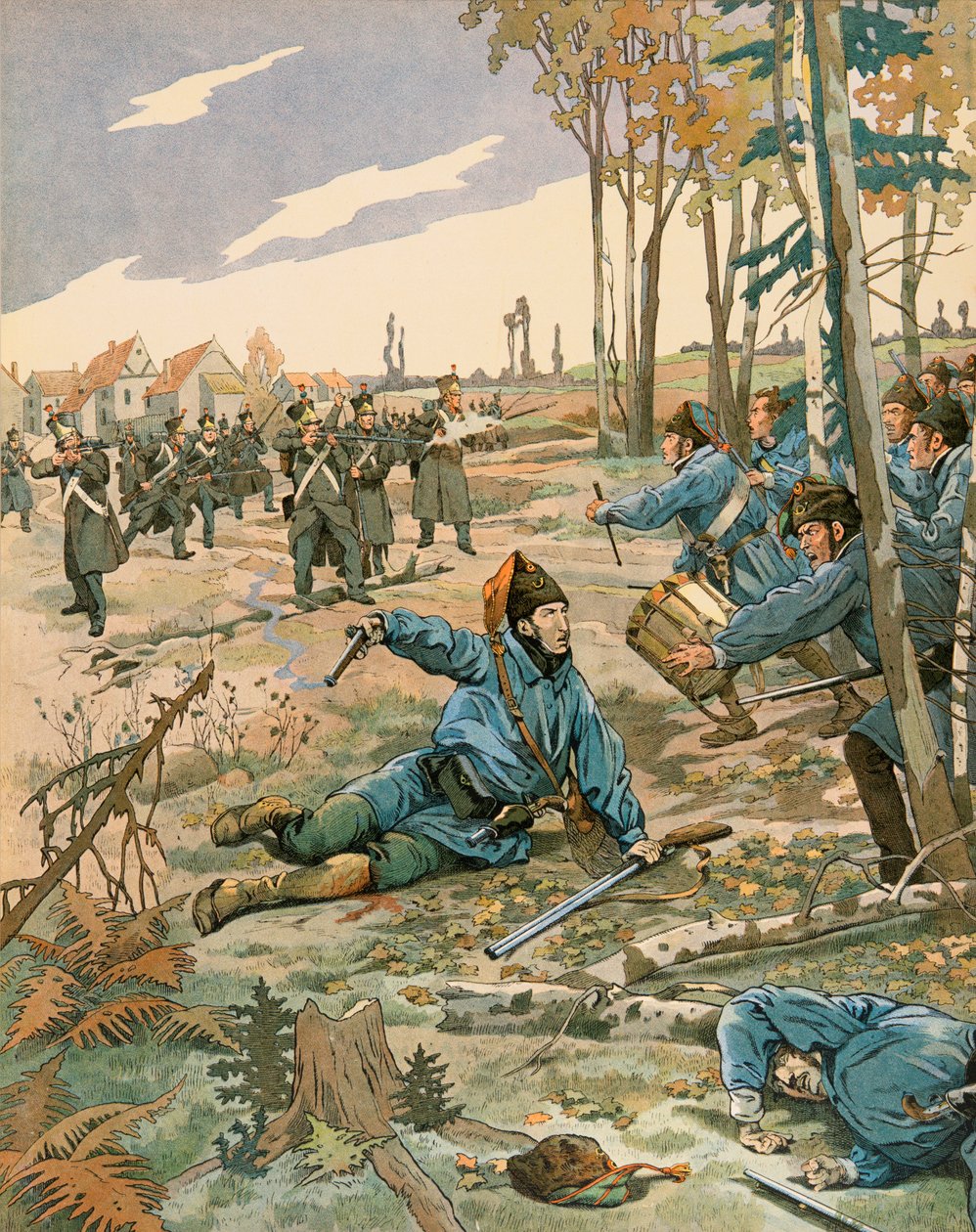 Jacques Marie Gaston Onfroy de Breville dit JOB (1858-1931) – Belgium története: Berchem Lez Antwerpen csatája, Frederic de Merode (1792-1830) október 24-én halálosan megsebesült a holland hadsereg elleni harc közben alkotó: pseudonym for Onfray de Breville Jacques Job