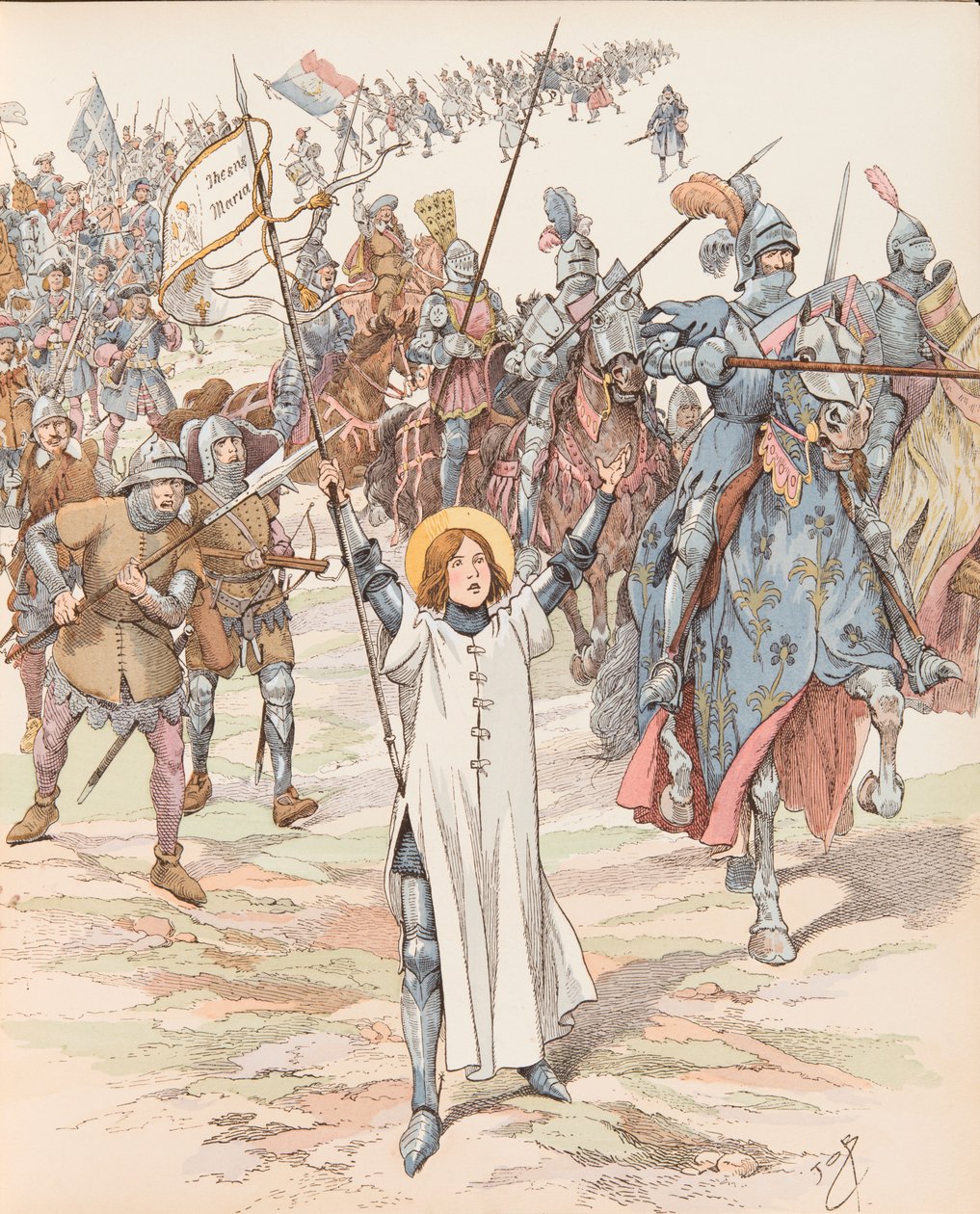 Jacques Marie Gaston Onfroy de Breville az állásban (1858-1931) – Joan of Arc (1412-1431) hadserege élén, magángyűjtemény alkotó: pseudonym for Onfray de Breville Jacques Job