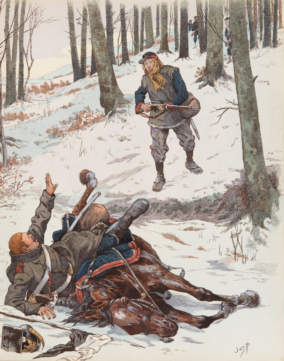 Jacques Marie Gaston Onfroy de Breville az állásban (1858-1931) - Le Moblot (A Nemzeti Gárda mobil katonája az 1870-es háború alatt), Magángyűjtemény alkotó: pseudonym for Onfray de Breville Jacques Job