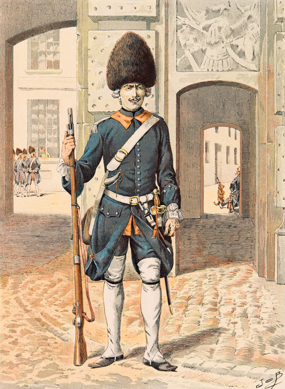 Jacques Marie Gaston Onfroy de Breville dit JOB (1858-1931) – A francia csapatok mindenkori felszerelése: a Királyi Gárda 8. ezrede (1815), Magángyűjtemény alkotó: pseudonym for Onfray de Breville Jacques Job