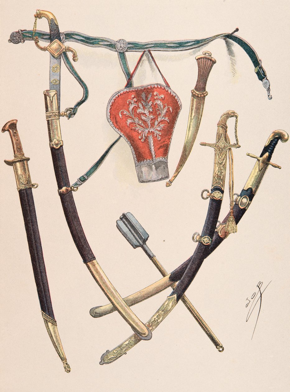 Jacques Marie Gaston Onfroy de Breville munkája során (1858-1931) – A francia csapatok mindenkori felszerelése: Arms a l