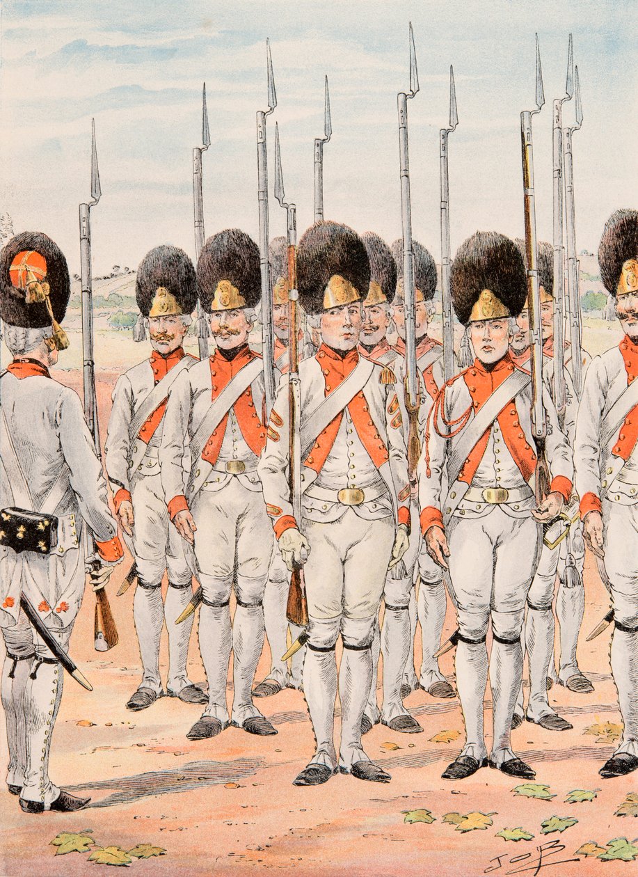 Jacques Marie Gaston Onfroy de Breville dit JOB (1858-1931) – A francia csapatok mindenkori felszerelése: Az Orleans Infanterie ezred gránátosai (1765-1775), Magángyűjtemény alkotó: pseudonym for Onfray de Breville Jacques Job