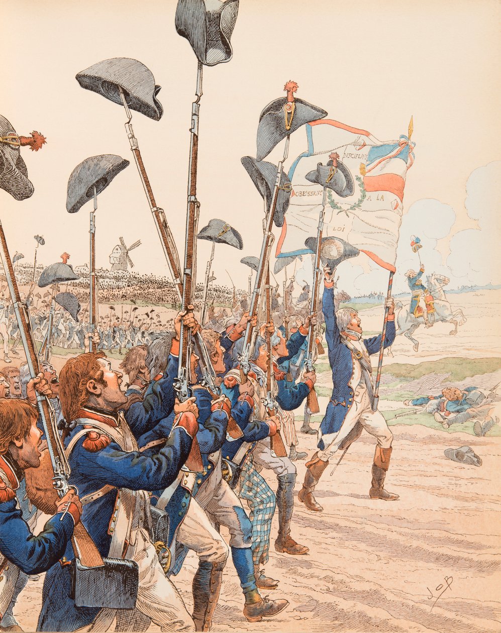 Jacques Marie Gaston Onfroy de Breville dit JOB (1858-1931) – A Valmy-i csata 1792-ben a francia forradalmi háborúk idején, Magángyűjtemény alkotó: pseudonym for Onfray de Breville Jacques Job