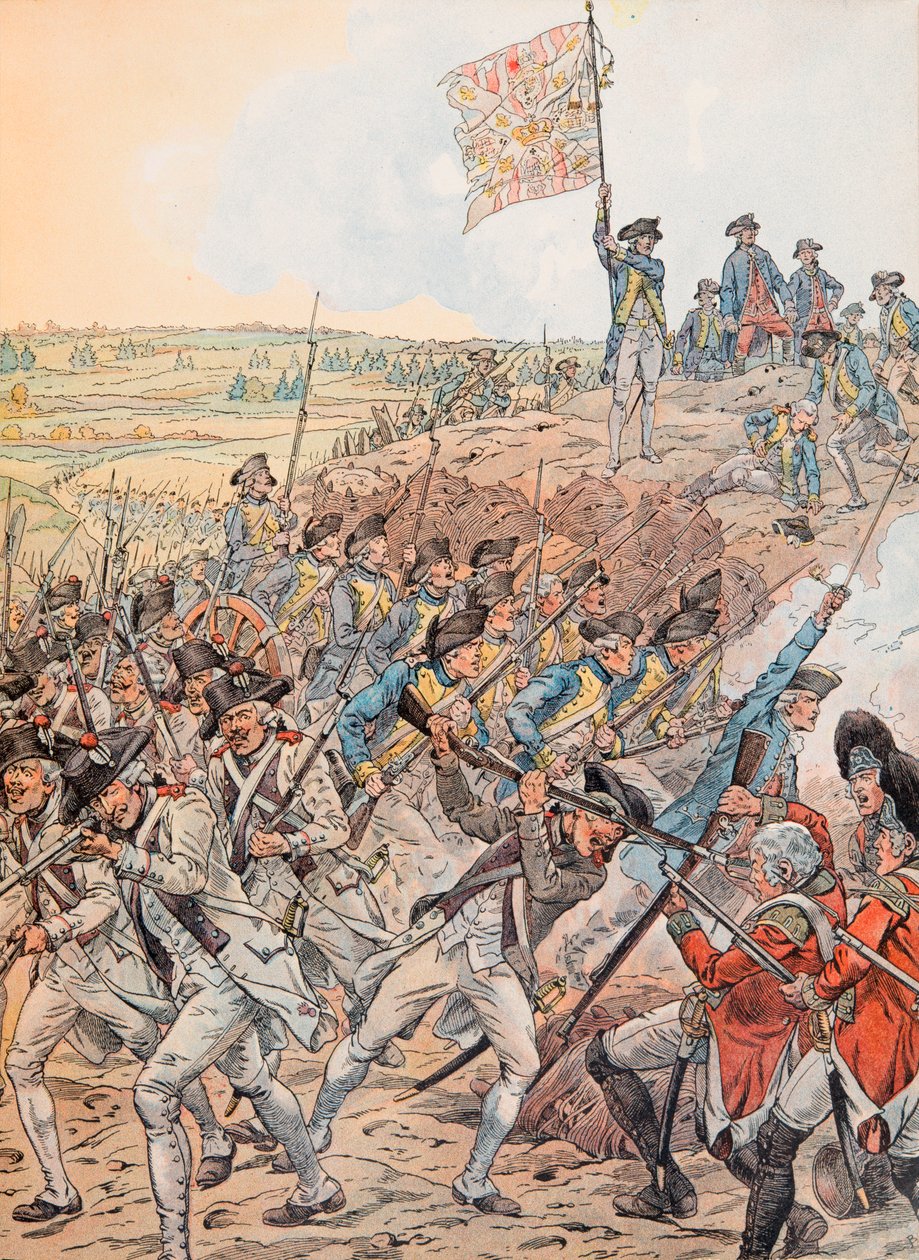 Jacques Marie Gaston Onfroy de Breville dit JOB (1858-1931) – A franciák a yorktowni csatában 1781 októberében a függetlenségi háború alatt, magángyűjtemény alkotó: pseudonym for Onfray de Breville Jacques Job