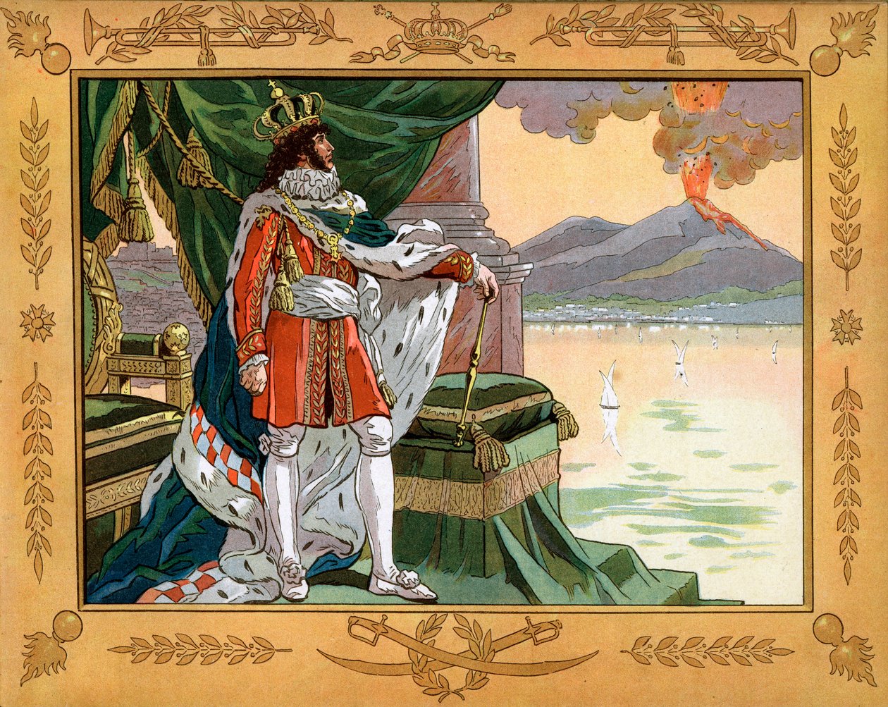 Joachim Murat (1767-1815) nápolyi király 1808-ban. Jacques Marie Gaston metszete Onfray de Breville dit Job (1858-1931) alkotó: pseudonym for Onfray de Breville Jacques Job