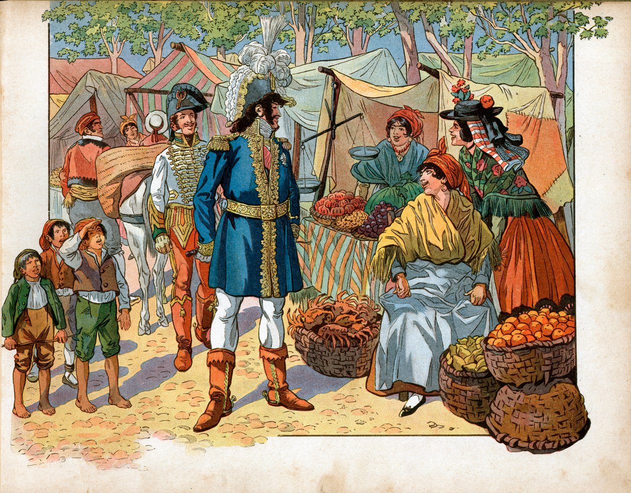 Joachim Murat (1767-1815) a lépcsőn Spanyolországban. Jacques Marie Gaston metszet, Onfray de Breville dit Job (1858-1931) alkotó: pseudonym for Onfray de Breville Jacques Job