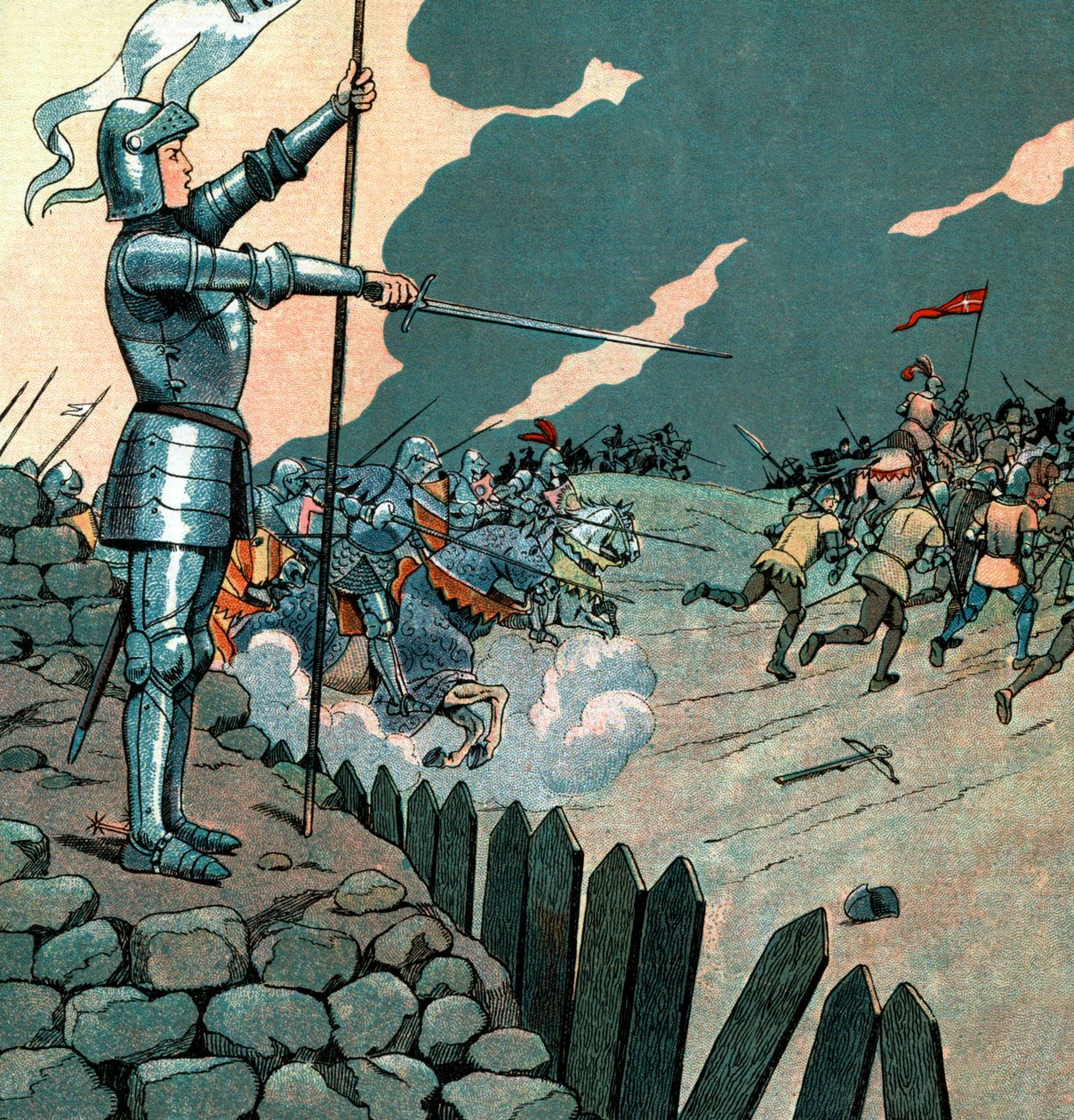 Jeanne of Arc szállítja a franciaországi Orleans-t alkotó: pseudonym for Onfray de Breville Jacques Job