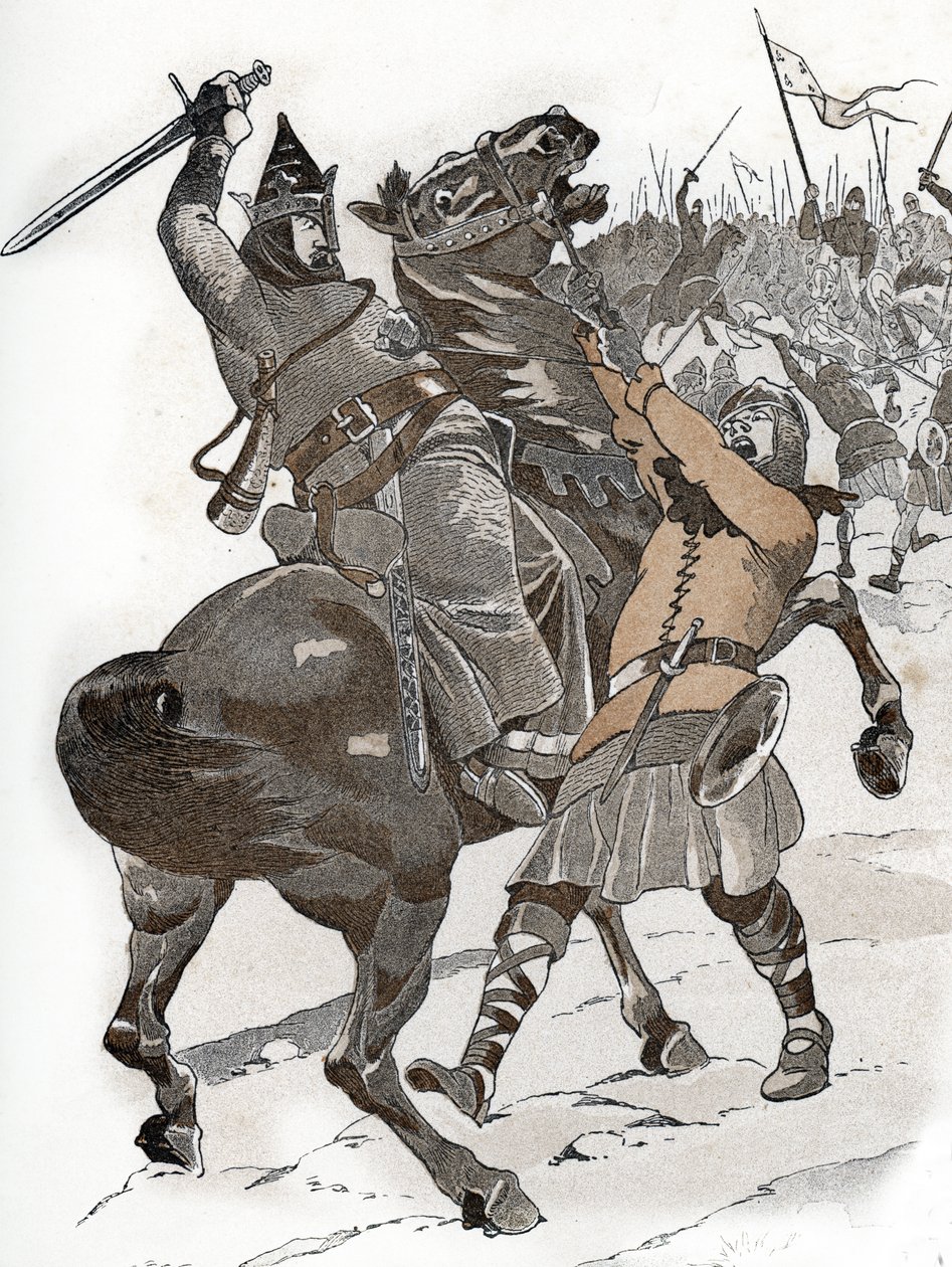 VI. Lajos le Gros a bremulei csatában (1119) „Nem fogadjuk el Franciaország királyát, sem háborúban, sem sakkban!” alkotó: pseudonym for Onfray de Breville Jacques Job