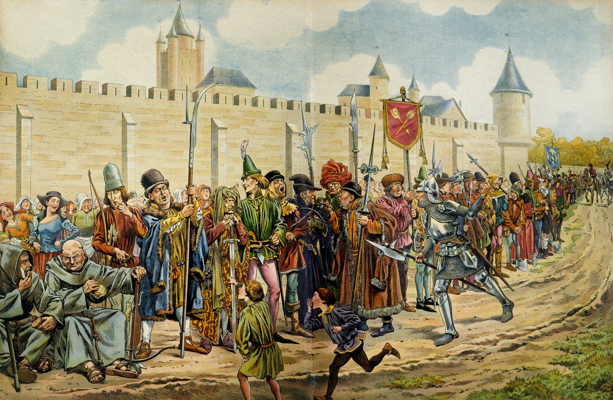 Szeptember 14-én áttekintette XI. francia Lajos, akit a Megfontoltnak (1423-1483) neveznek. alkotó: pseudonym for Onfray de Breville Jacques Job
