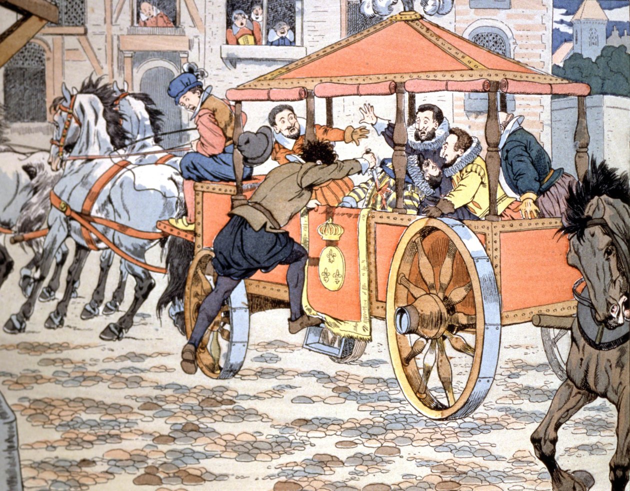 IV. Henrik meggyilkolása, 1900 körül (illusztráció) alkotó: pseudonym for Onfray de Breville Jacques Job