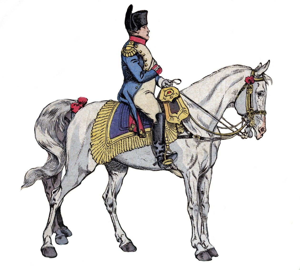 Napóleon lóháton – Job litográfiája (Jacques Onfroy de Breville) a „Le Grand Napoleon des Petites Enfants” című filmből, 1893 alkotó: pseudonym for Onfray de Breville Jacques Job