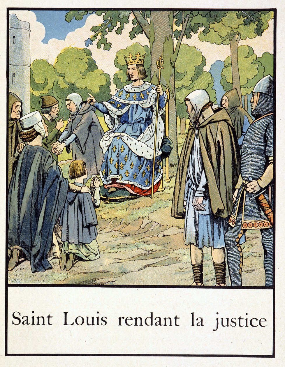 Saint Louis igazságszolgáltatás – Jacques Bainville „Egy kis Franciaország története” című művében, szerk. Sörény alkotó: pseudonym for Onfray de Breville Jacques Job