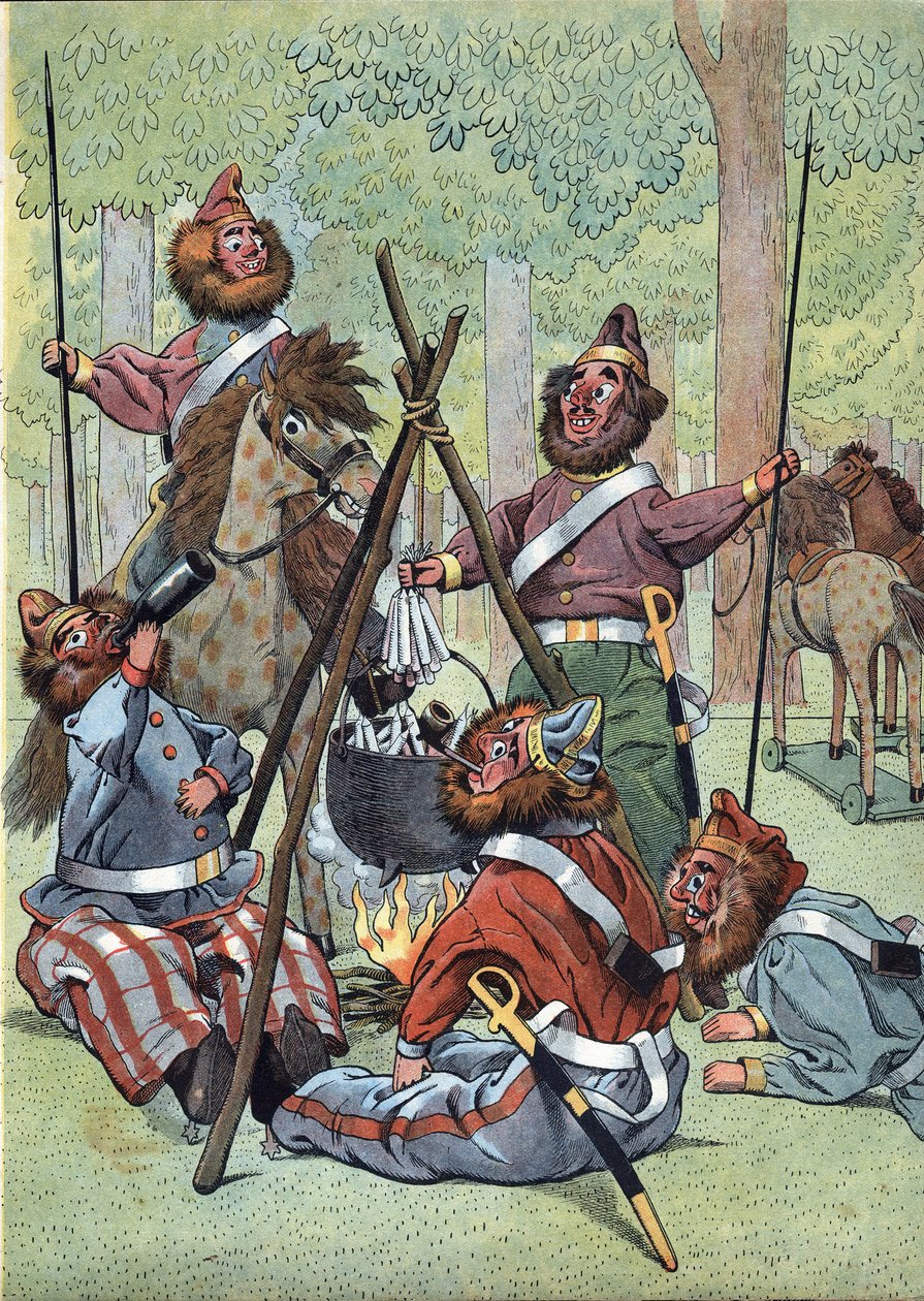 Franciaország történetének jelenete a játékokban: Oroszország napóleoni háború alatti visszavonulásának epizódja után (1812) a kozákok 1814-ben a párizsi Champs Elysees-n felállították bivakjukat. A „” Joujoux a l