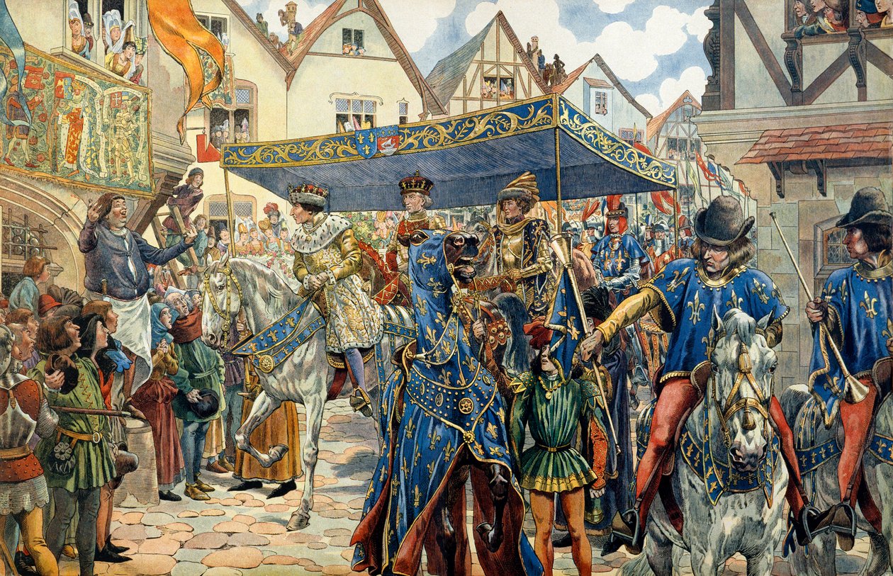 A Prudent (1423-1483) néven ismert francia XI. Lajos diadalmas belépése Párizsba augusztus 30-án alkotó: pseudonym for Onfray de Breville Jacques Job