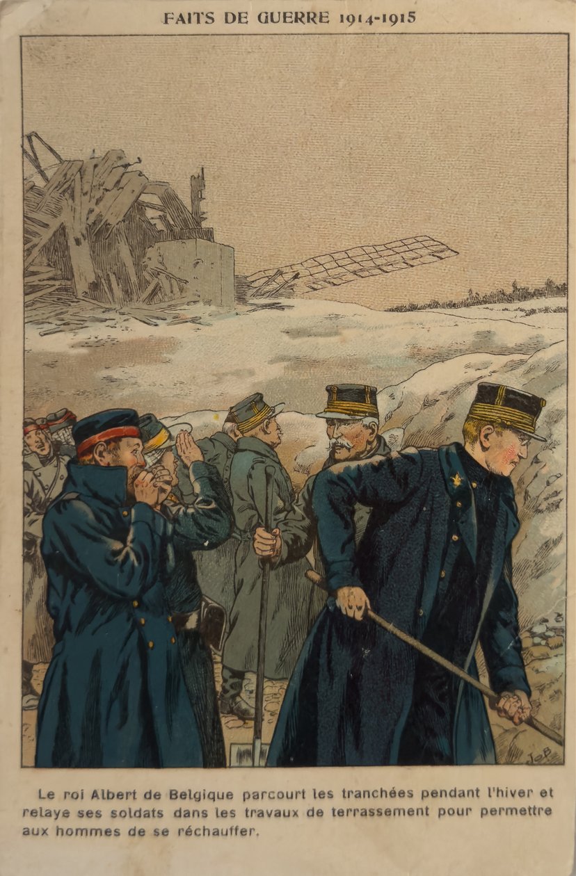 1. világháború: A katonakirály (illusztráció) alkotó: pseudonym for Onfray de Breville Jacques Job