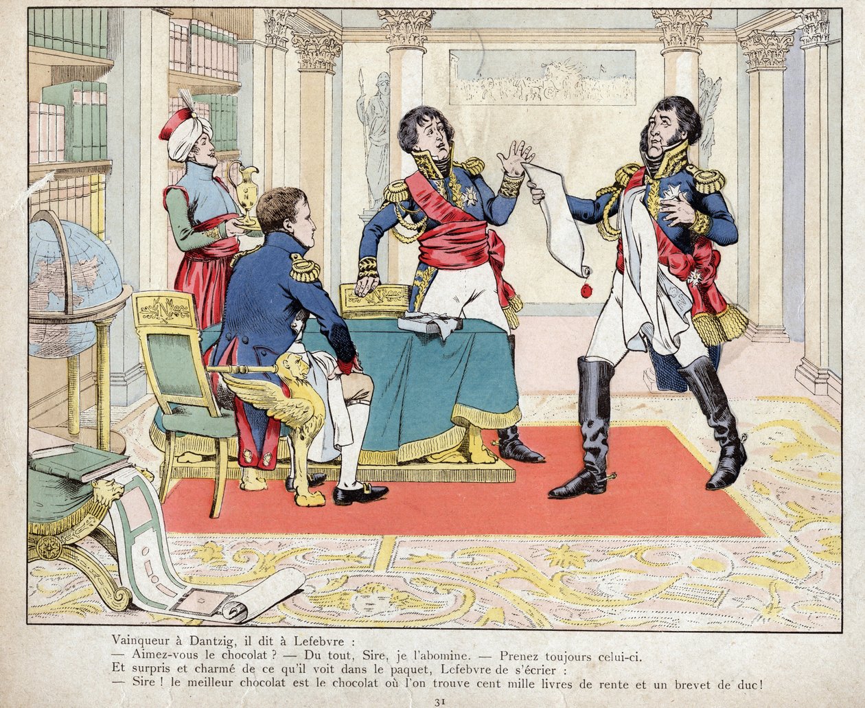 Vainqueur a Dantzig, il dit a Lefebvre: "Napóleon és Lefebvre Danzig ostrománál, 1807. május 24." Jób litográfiája alkotó: pseudonym for Onfray de Breville Job